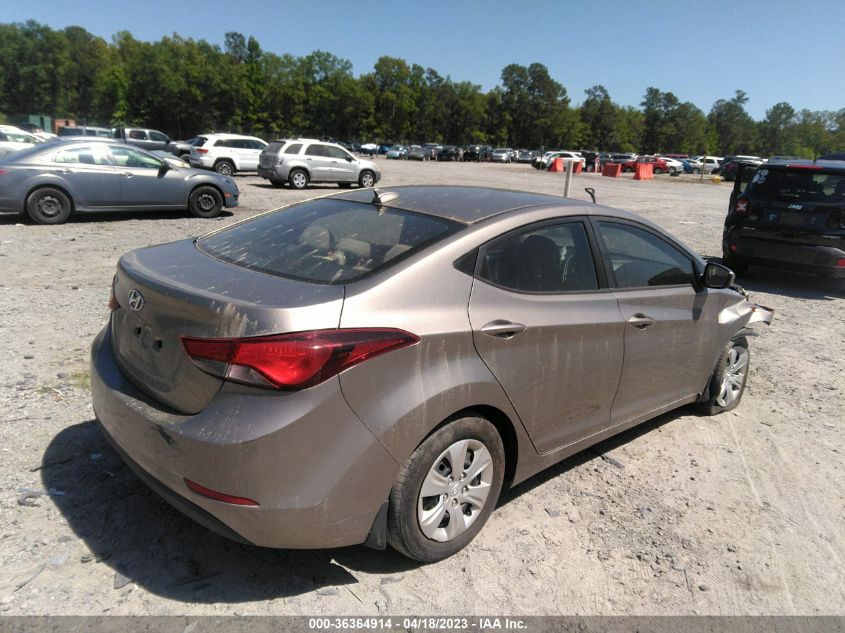 2016 Hyundai Elantra Se VIN: 5NPDH4AE8GH783478 Lot: 36364914