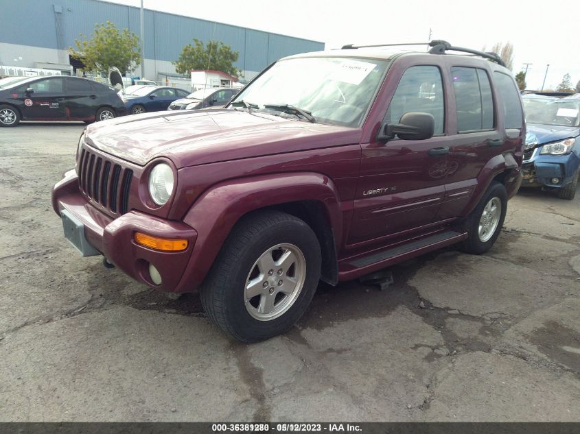 2002 Jeep Liberty Limited VIN: 1J8GL58KX2W322940 Lot: 36381280