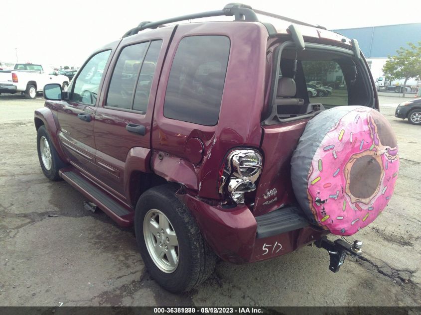 2002 Jeep Liberty Limited VIN: 1J8GL58KX2W322940 Lot: 36381280