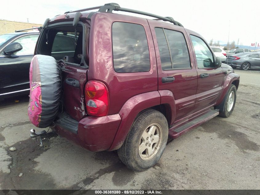 2002 Jeep Liberty Limited VIN: 1J8GL58KX2W322940 Lot: 36381280