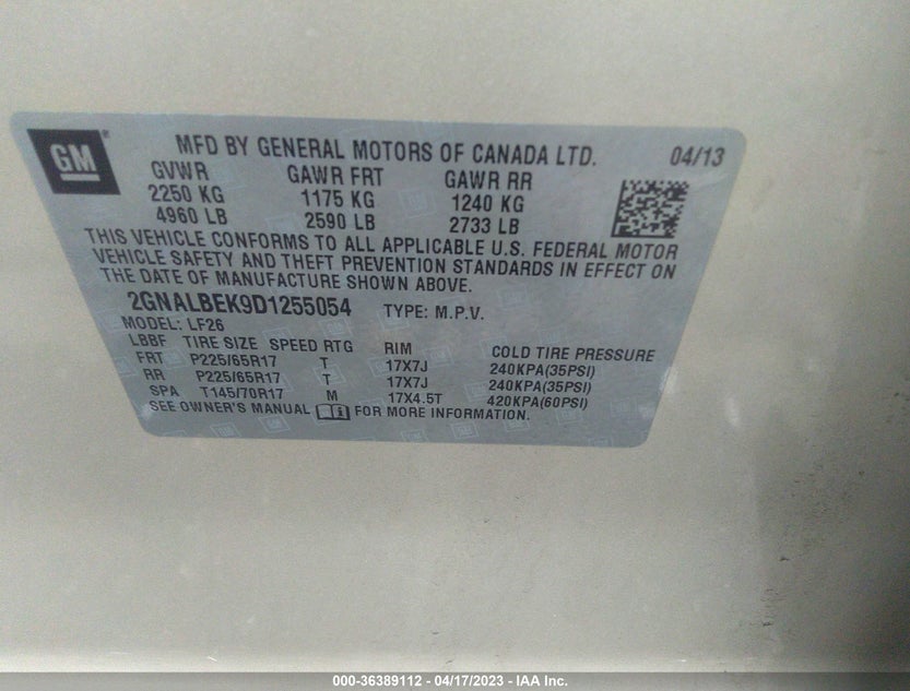 2GNALBEK9D1255054