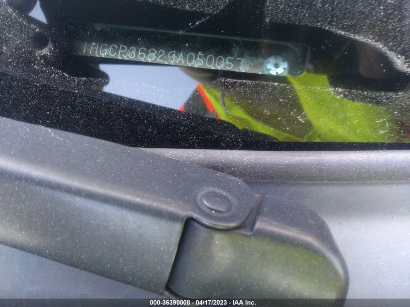 2009 Honda Accord 3.5 Ex-L VIN: 1HGCP36829A050057 Lot: 36390008