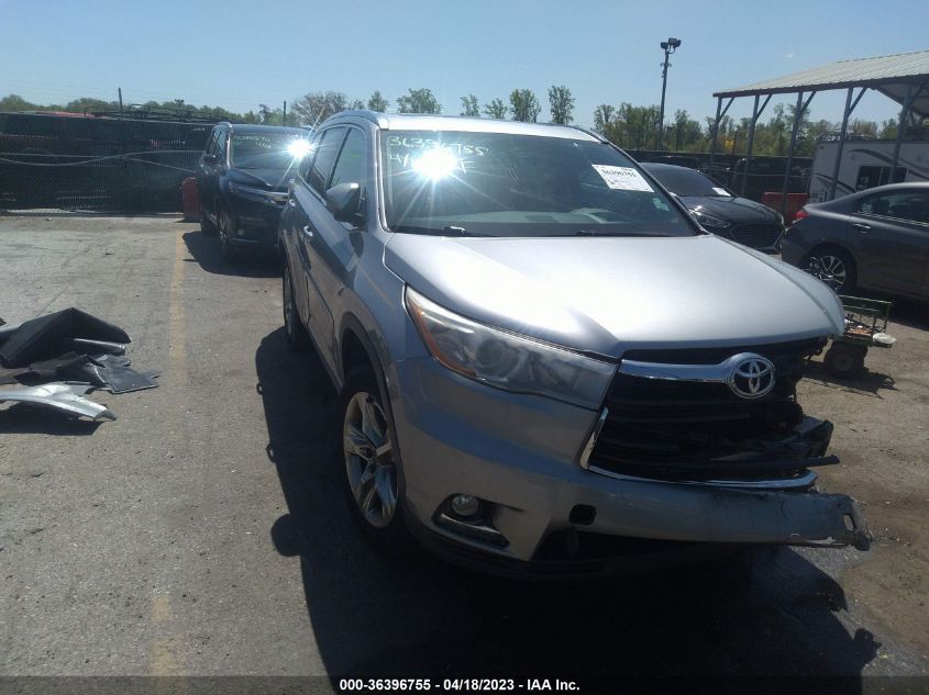 2014 Toyota Highlander Limited VIN: 5TDYKRFH4ES017337 Lot: 36396755