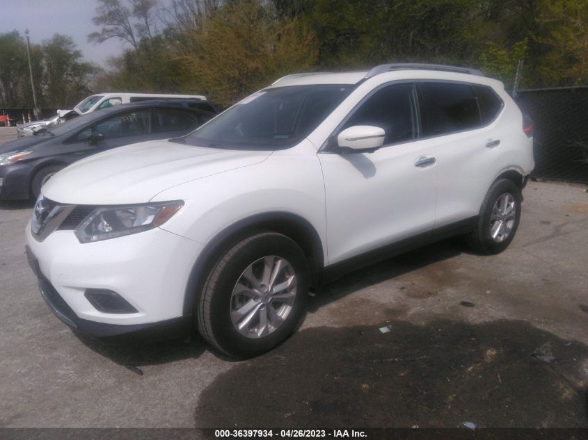 2015 Nissan Rogue Sv VIN: KNMAT2MT6FP592564 Lot: 36397934