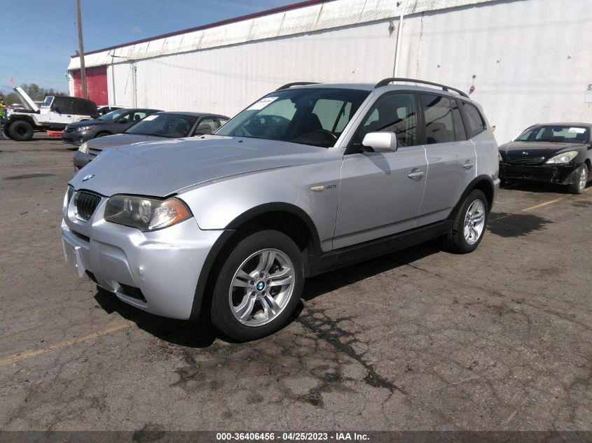 2006 BMW X3 3.0I VIN: WBXPA93446WD30380 Lot: 36406456