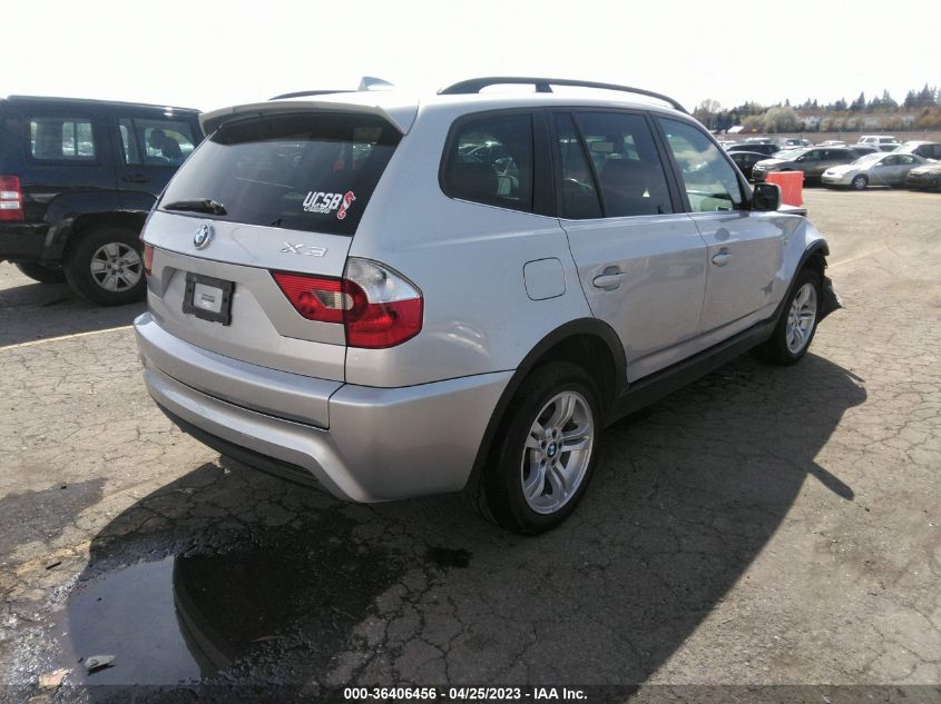 2006 BMW X3 3.0I VIN: WBXPA93446WD30380 Lot: 36406456