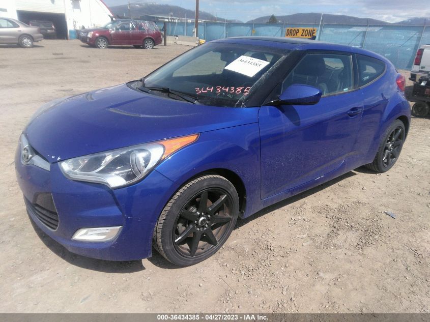 2013 Hyundai Veloster Base W/Black VIN: KMHTC6AD3DU154883 Lot: 36434385