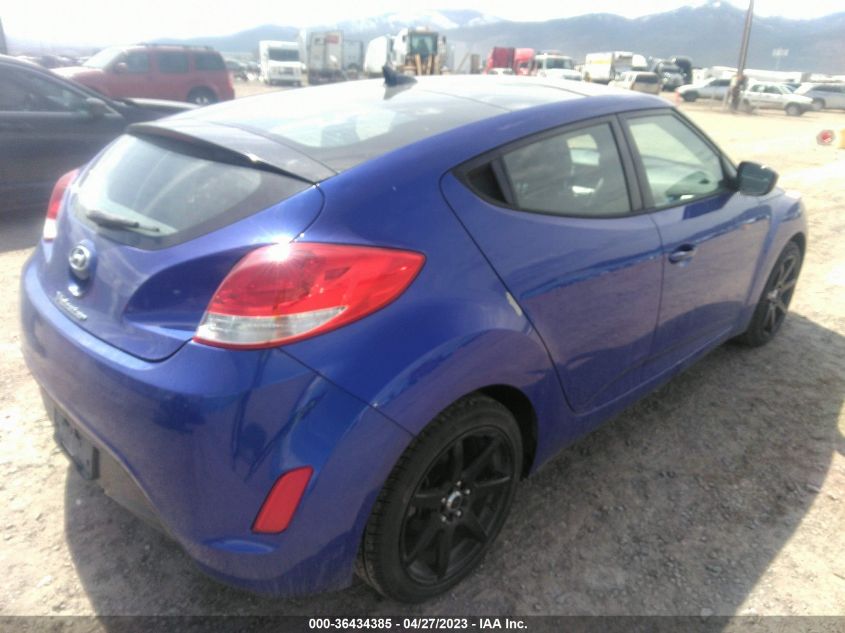 2013 Hyundai Veloster Base W/Black VIN: KMHTC6AD3DU154883 Lot: 36434385