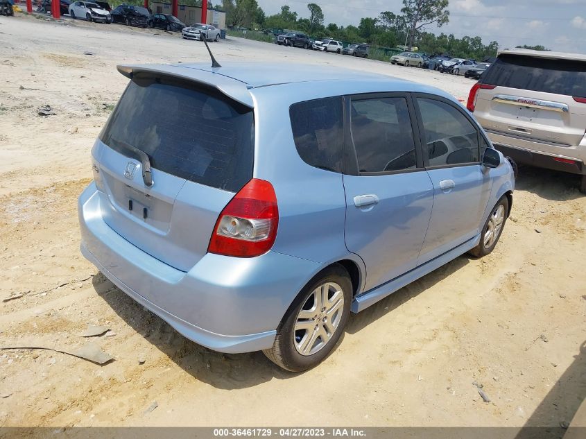 2008 Honda Fit Sport VIN: JHMGD38608S011219 Lot: 36461729