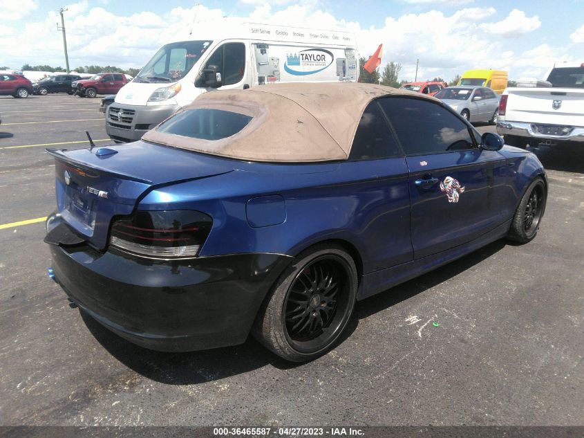 WBAUL73518VE89502 2008 BMW 128I