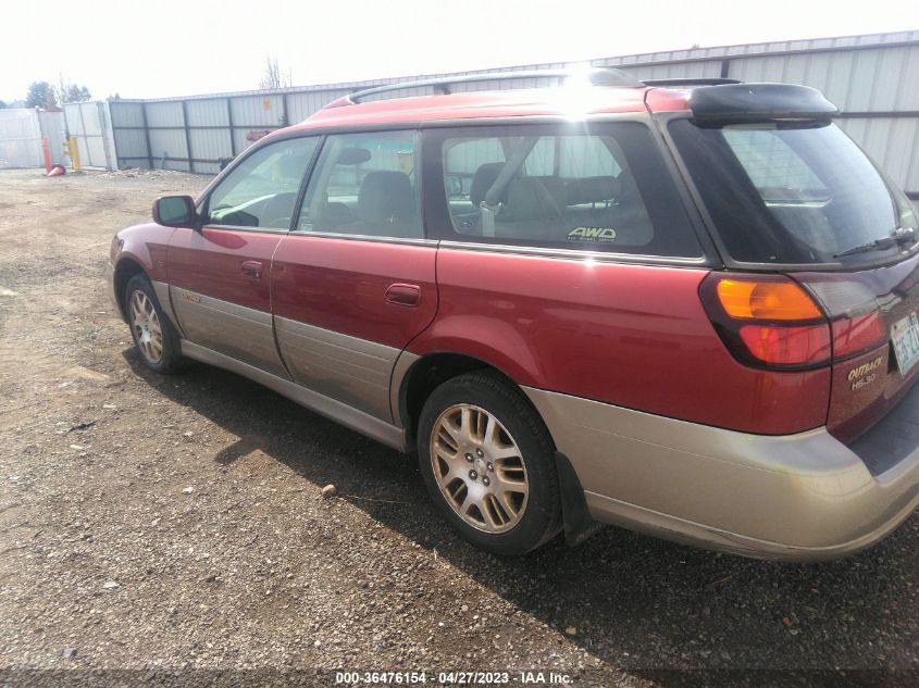 2002 Subaru Legacy Outback H6 L.l. Bean Edition VIN: 4S3BH806427664591 Lot: 36476154