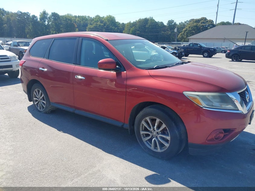 2014 Nissan Pathfinder S, Right Rear, IAAI, VIN 5N1AR2MM8EC692545