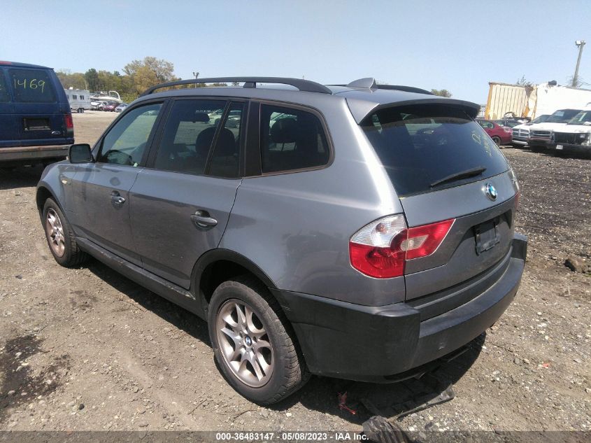 2004 BMW X3 2.5I VIN: WBXPA73464WB21921 Lot: 36483147