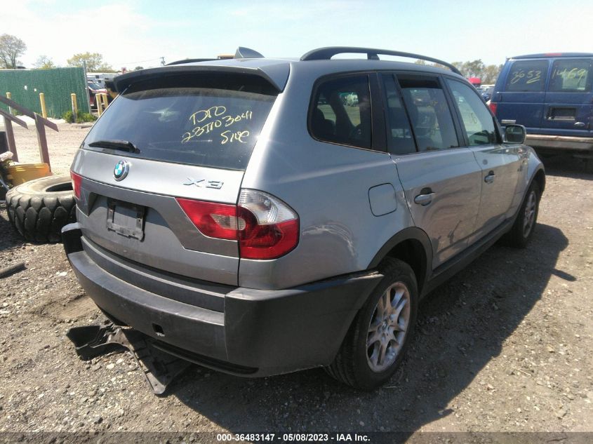 2004 BMW X3 2.5I VIN: WBXPA73464WB21921 Lot: 36483147