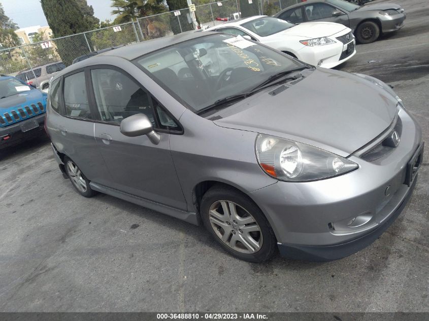 2007 Honda Fit Sport VIN: JHMGD38607S067496 Lot: 36488810