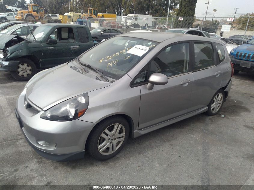 2007 Honda Fit Sport VIN: JHMGD38607S067496 Lot: 36488810