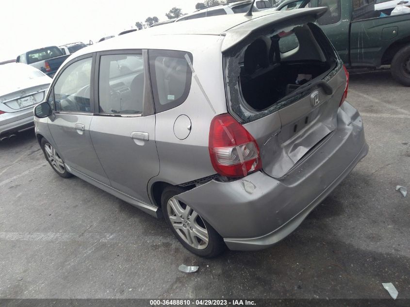 2007 Honda Fit Sport VIN: JHMGD38607S067496 Lot: 36488810