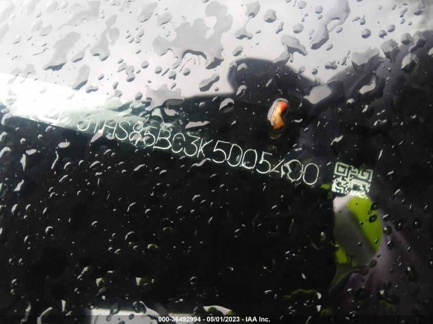 2019 Lexus Rc Rc 300 VIN: JTHS85BC3K5005400 Lot: 36492994