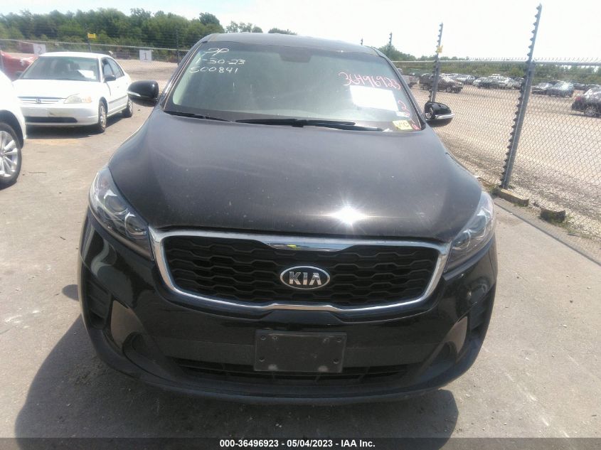 2019 Kia Sorento 2.4L Lx VIN: 5XYPG4A33KG500841 Lot: 36496923