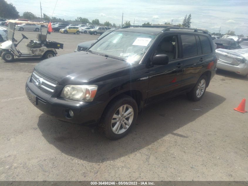 2006 Toyota Highlander Hybrid V6 VIN: JTEDW21A460014751 Lot: 36498246