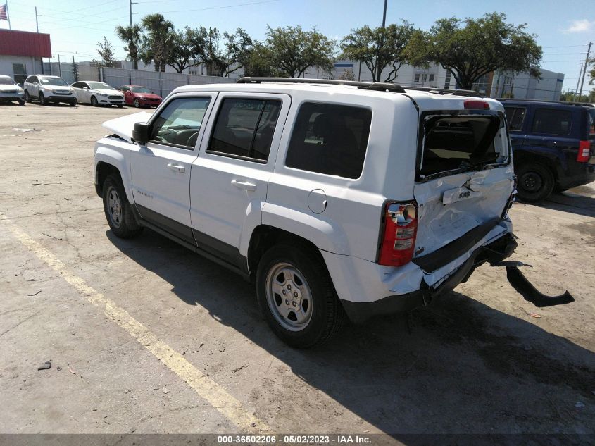 2016 Jeep Patriot Sport VIN: 1C4NJPBA9GD553332 Lot: 36502206