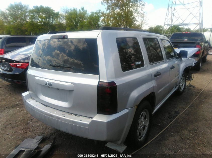 2008 Jeep Patriot Sport VIN: 1J8FT28W98D595160 Lot: 36508246