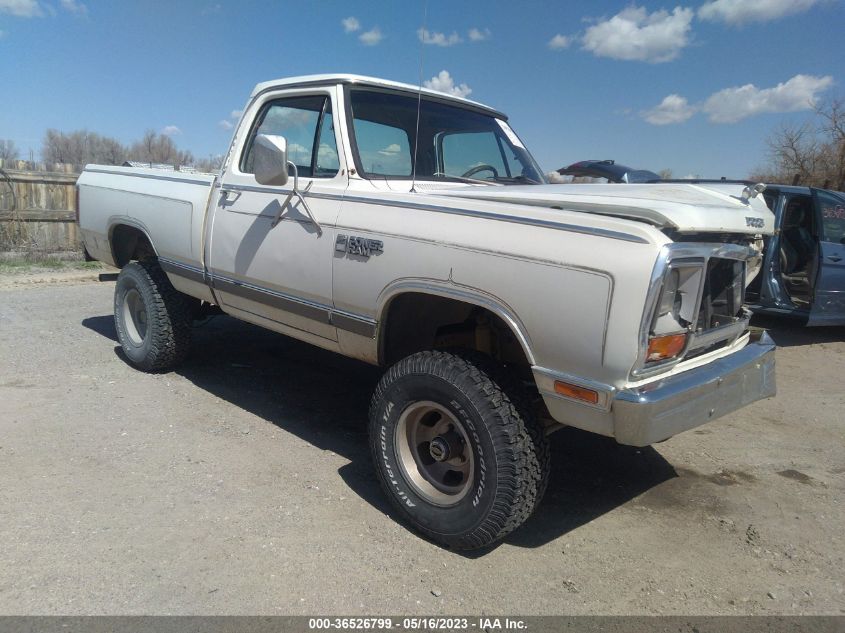 1982 Dodge W-Series W150 VIN: 1B7HW14R8CS208197 Lot: 36526799