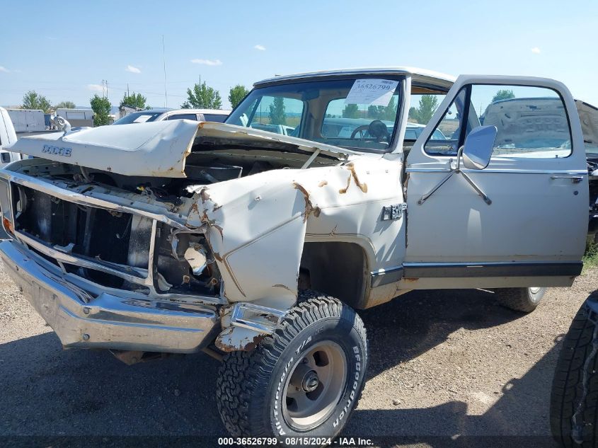 1982 Dodge W-Series W150 VIN: 1B7HW14R8CS208197 Lot: 36526799