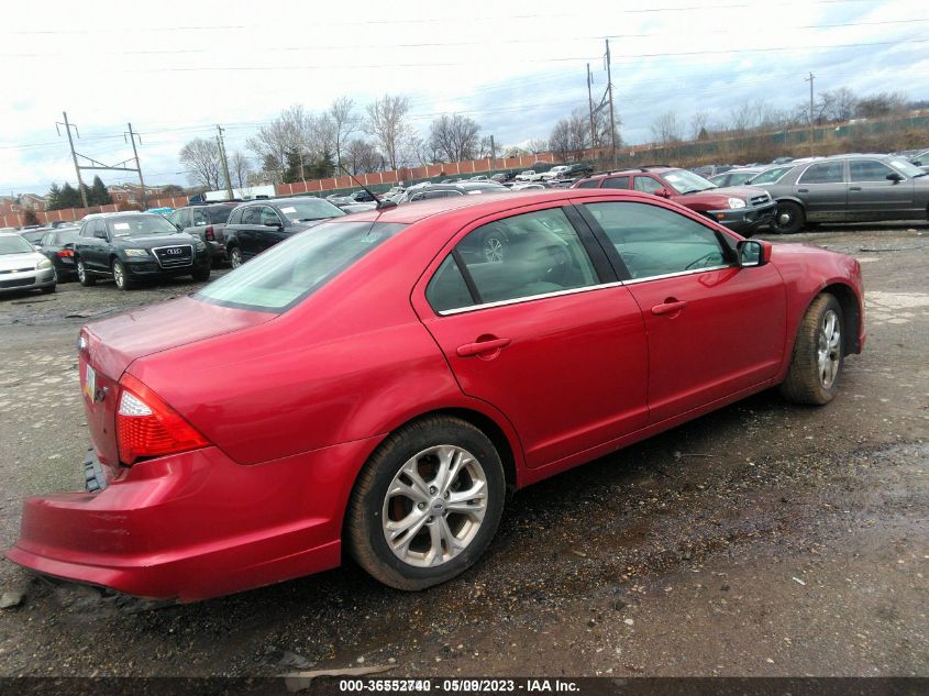 2012 Ford Fusion Se VIN: 3FAHP0HA0CR154293 Lot: 36552740