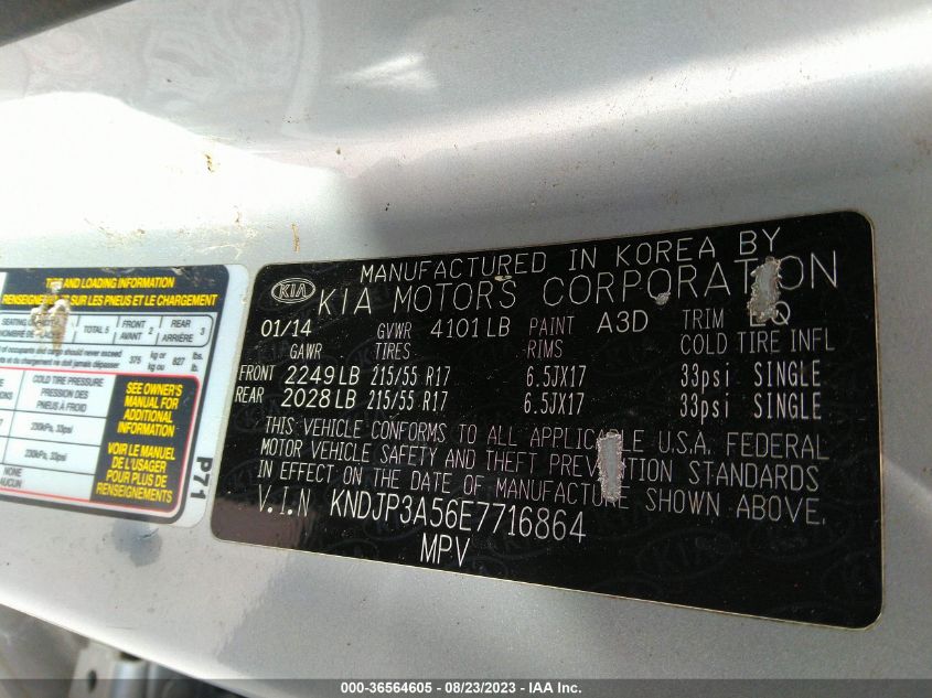 KNDJP3A56E7716864 2014 Kia Soul +