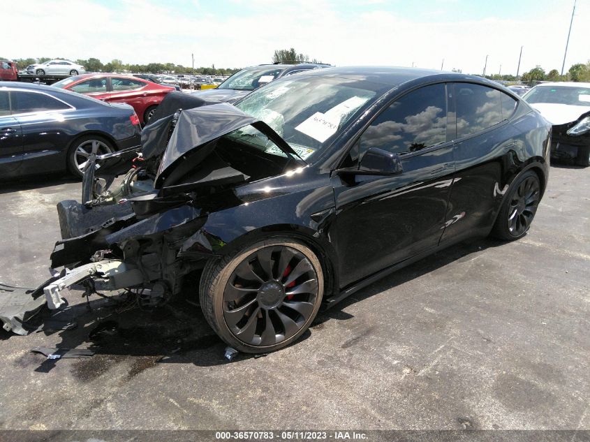 2022 Tesla Model Y Performance Dual Motor All-Wheel Drive VIN: 7SAYGDEF6NF510934 Lot: 36570783