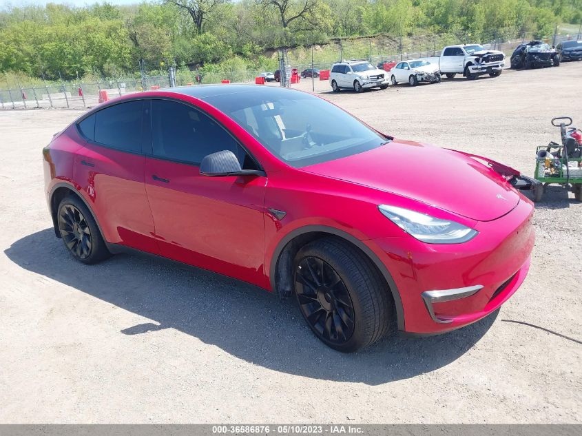 2021 Tesla Model Y Long Range VIN: 5YJYGDEE3MF222646 Lot: 36586876