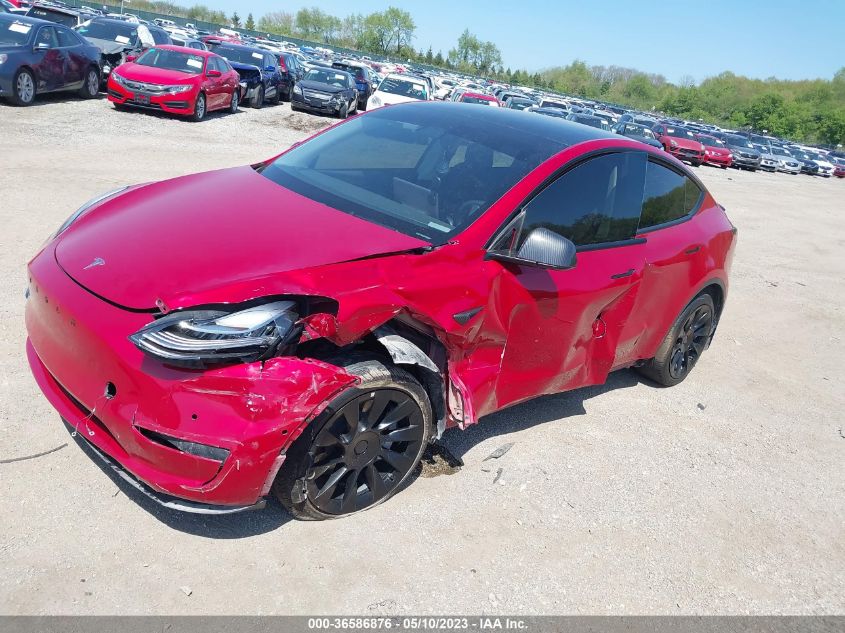 2021 Tesla Model Y Long Range VIN: 5YJYGDEE3MF222646 Lot: 36586876