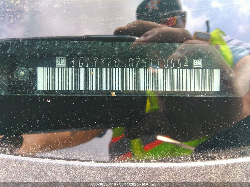 2007 Chevrolet Corvette VIN: 1G1YY26U075110554 Lot: 36590418