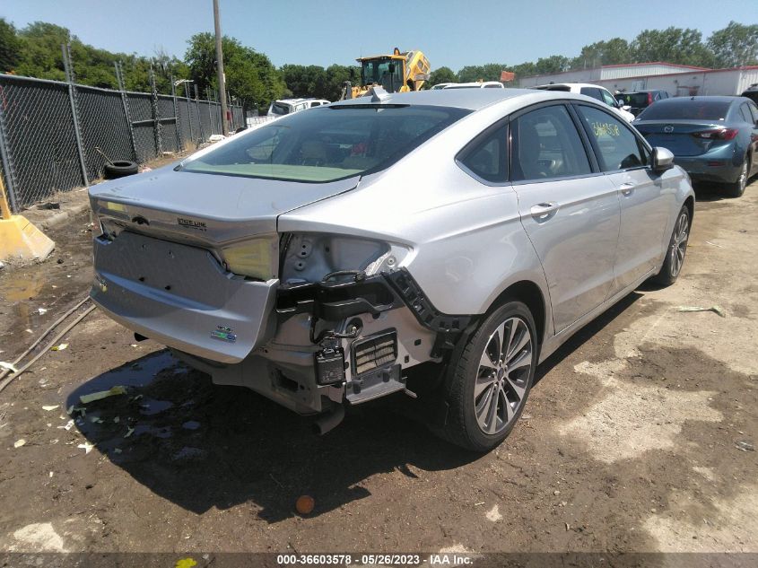 2019 Ford Fusion Se VIN: 3FA6P0T98KR238767 Lot: 36603578