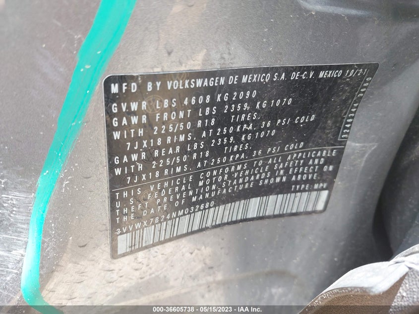 2022 VOLKSWAGEN TAOS 1.5T SE - 3VVWX7B24NM032680