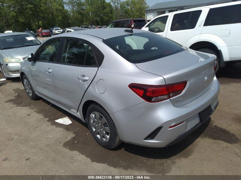 2022 Kia Rio S VIN: 3KPA24AD1NE506524 Lot: 36623136