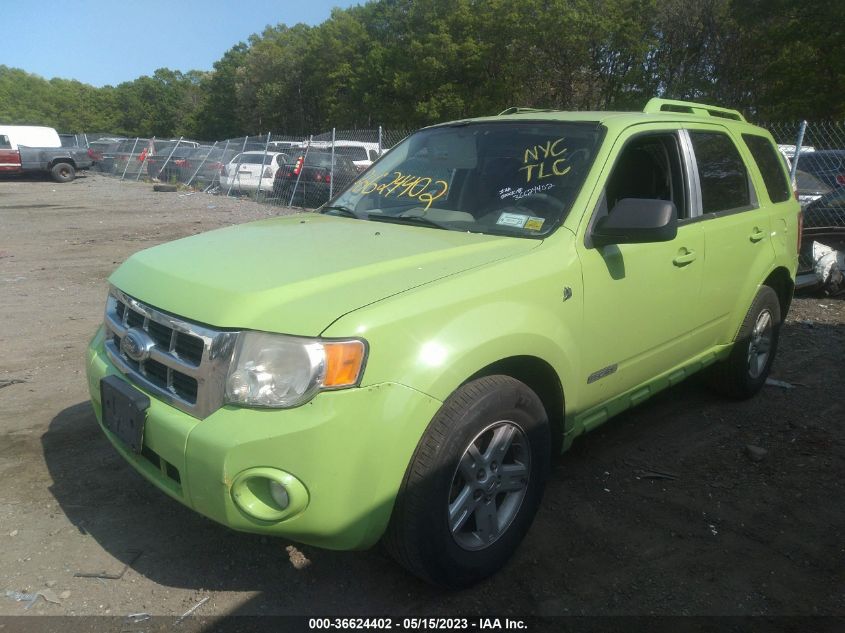 2008 Ford Escape Hybrid VIN: 1FMCU49H58KA37333 Lot: 36624402