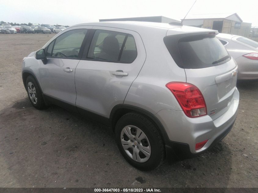 2017 Chevrolet Trax Ls VIN: 3GNCJKSB6HL282400 Lot: 36647003