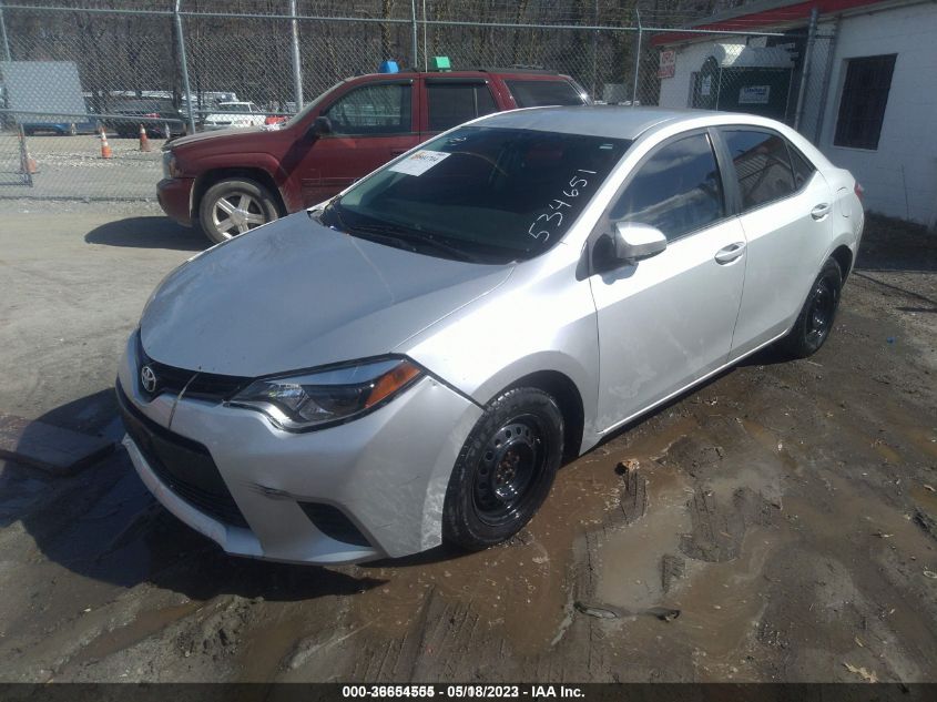 2016 Toyota Corolla L VIN: 2T1BURHE0GC534651 Lot: 36654555