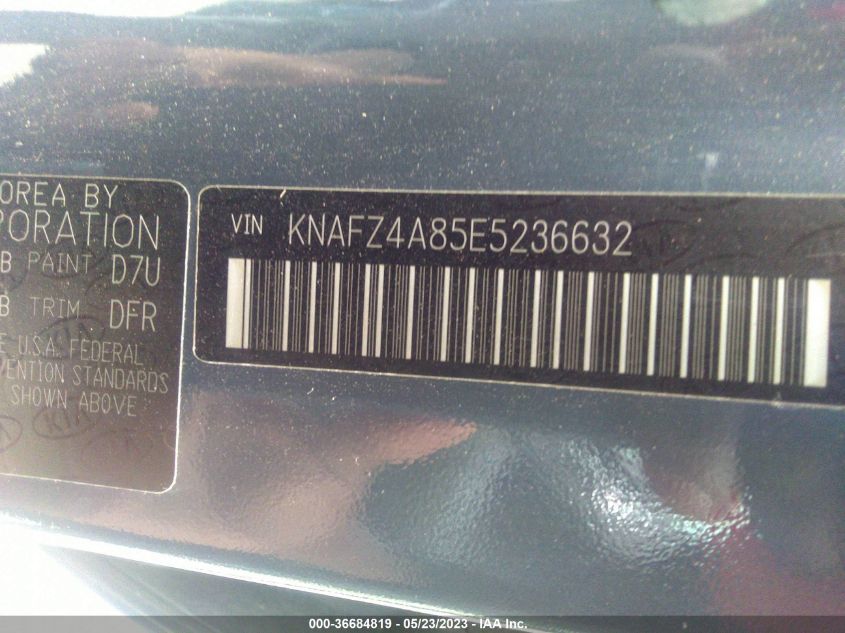 2014 Kia Forte Ex VIN: KNAFZ4A85E5236632 Lot: 36684819