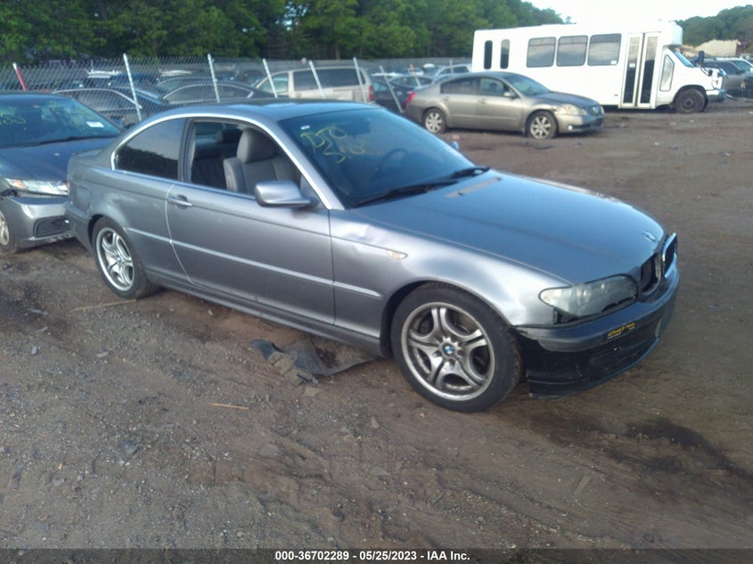 2004 BMW 330Ci silver coupe gasoline WBABD53434PL10369 photo #1