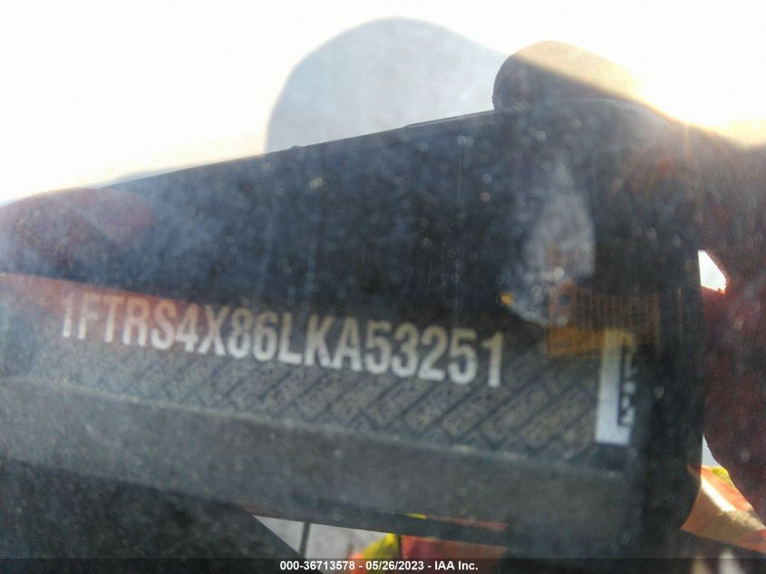 2020 Ford Transit-350 Cargo Van VIN: 1FTRS4X86LKA53251 Lot: 36713578