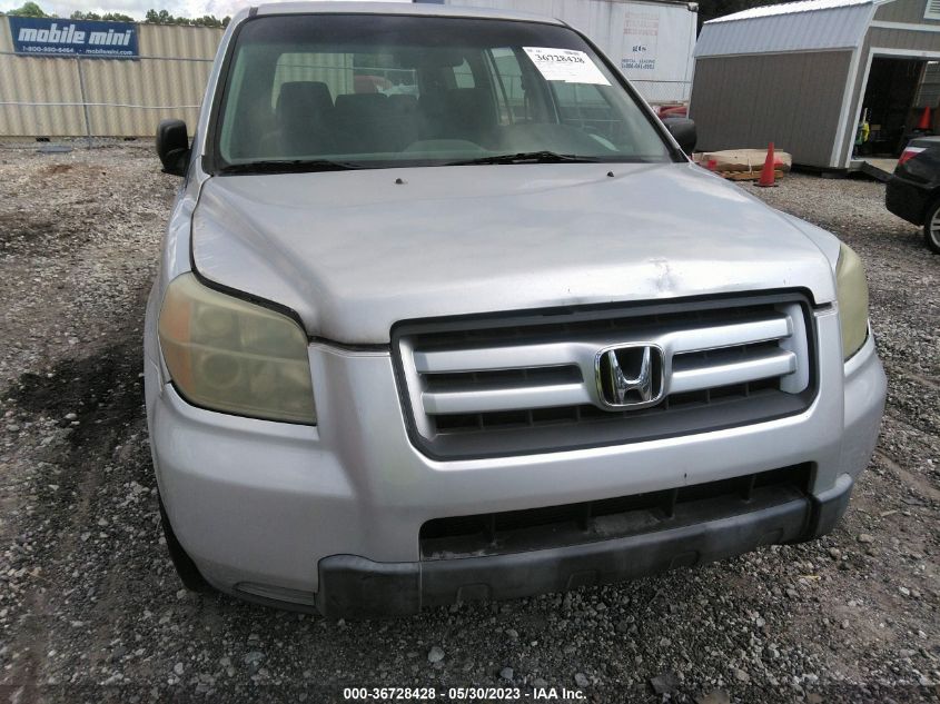 2HKYF18186H511939 2006 Honda Pilot Lx