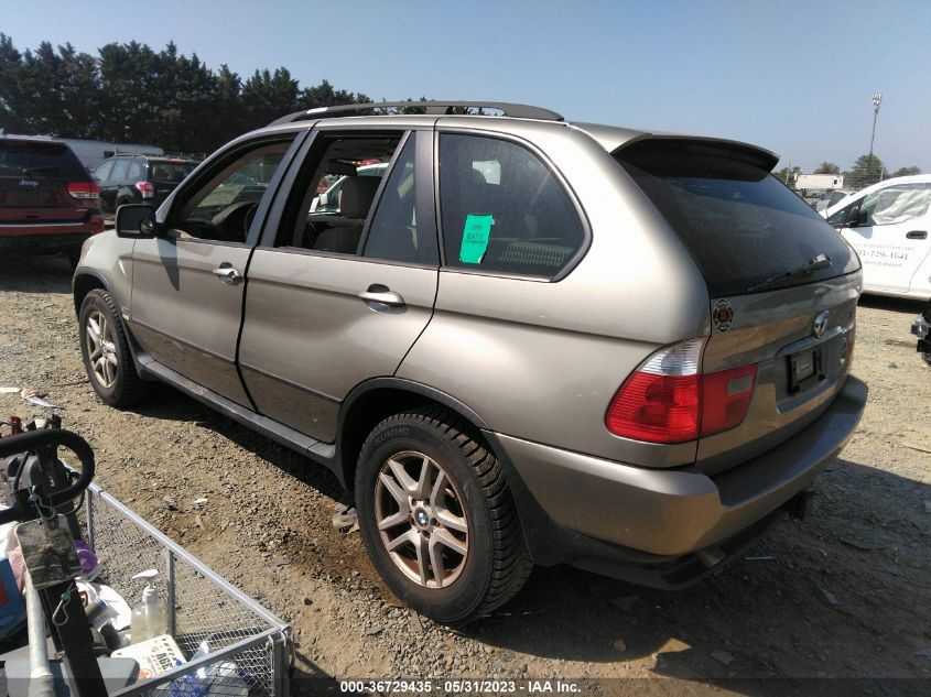 2005 BMW X5 3.0I VIN: 5UXFA13575LY14784 Lot: 36729435