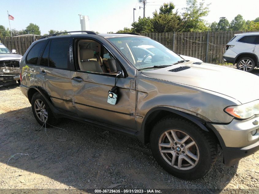 2005 BMW X5 3.0I VIN: 5UXFA13575LY14784 Lot: 36729435