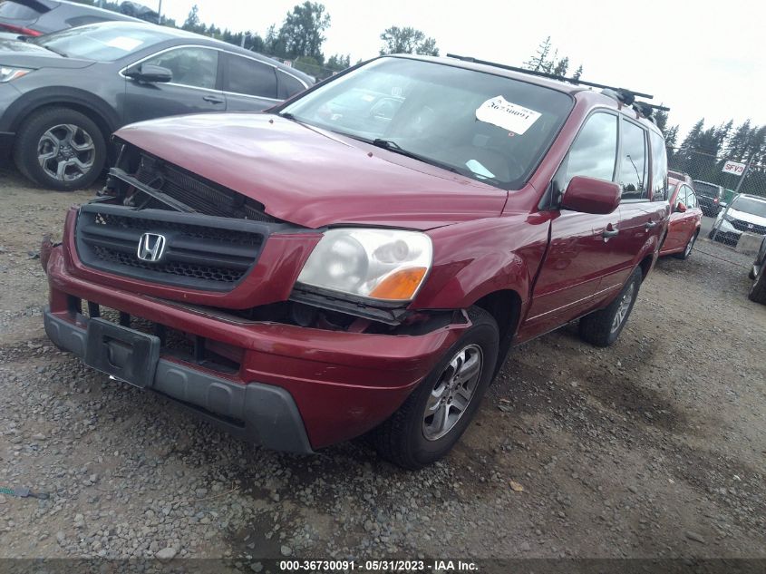 2005 Honda Pilot Ex-L VIN: 2HKYF18595H550136 Lot: 36730091