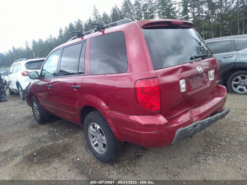 2005 Honda Pilot Ex-L VIN: 2HKYF18595H550136 Lot: 36730091