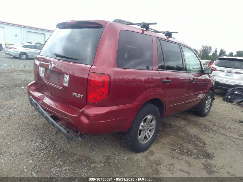 2005 Honda Pilot Ex-L VIN: 2HKYF18595H550136 Lot: 36730091