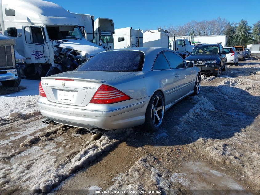 2003 Mercedes-Benz Cl-Class 5.5L Amg VIN: WDBPJ74J63A036828 Lot: 36737026